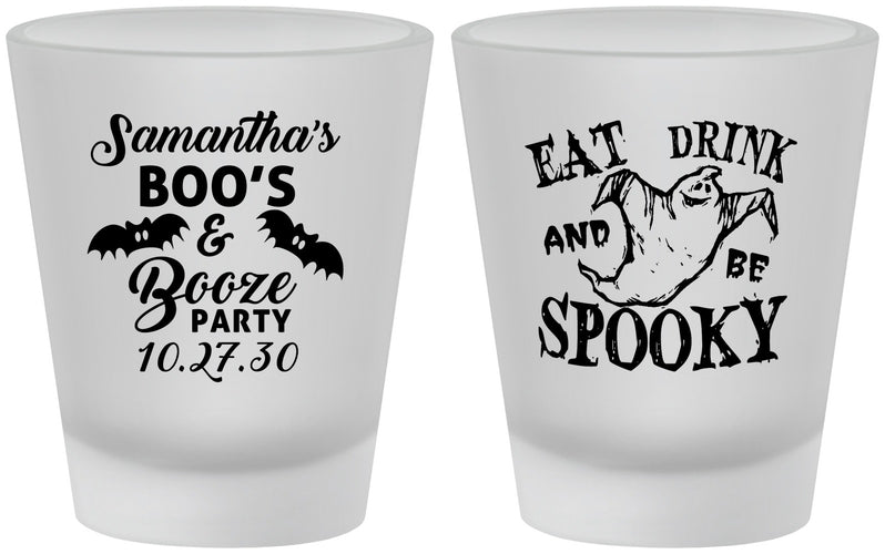 Custom Halloween Frosted Shot Glasses - Ghost Spooky Boo | 250007