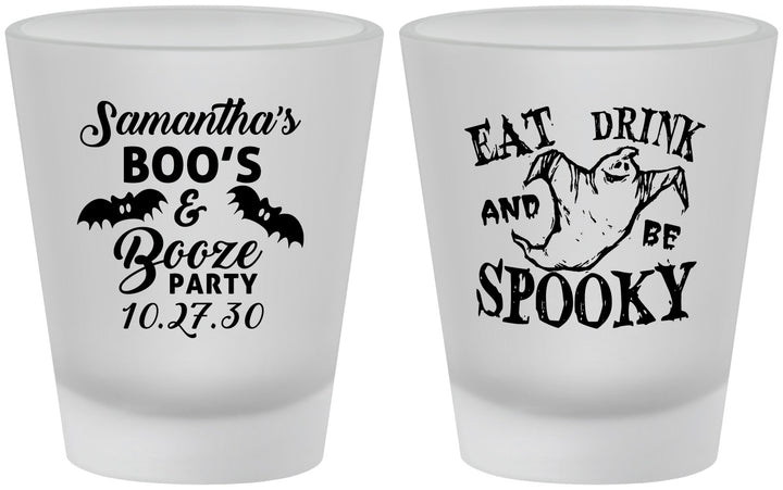 Custom Halloween Frosted Shot Glasses - Ghost Spooky Boo | 250007