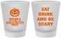 Custom Halloween Frosted Shot Glasses - Scary Pumpkin | 250008