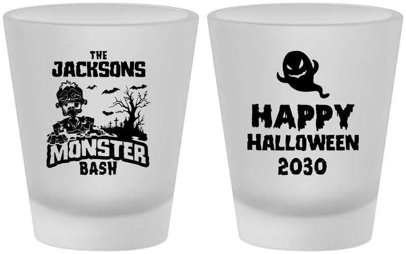 Custom Halloween Frosted Shot Glasses - Ghost Monster | 250022