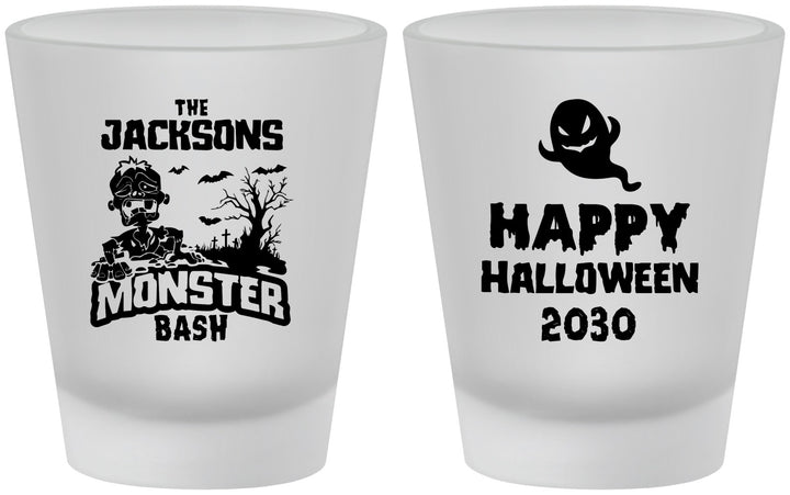 Custom Halloween Frosted Shot Glasses - Ghost Monster | 250022