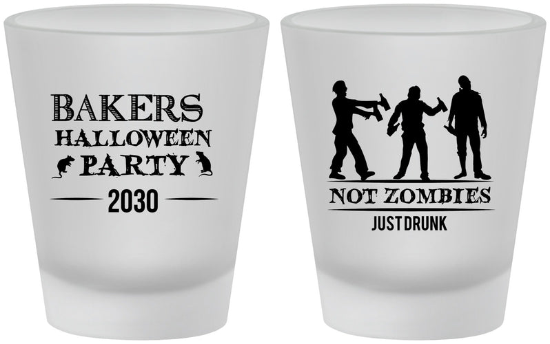 Custom Halloween Frosted Shot Glasses - Zombies | 250023