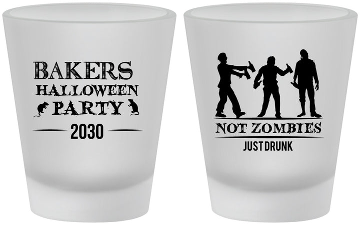 Custom Halloween Frosted Shot Glasses - Zombies | 250023