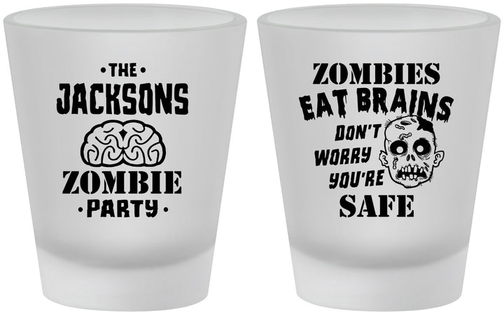 Custom Halloween Frosted Shot Glasses - Zombie Brain | 250026