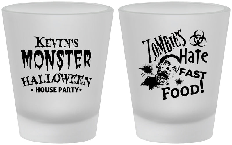 Custom Halloween Frosted Shot Glasses - Monster Zombie | 250027