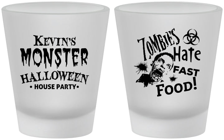 Custom Halloween Frosted Shot Glasses - Monster Zombie | 250027