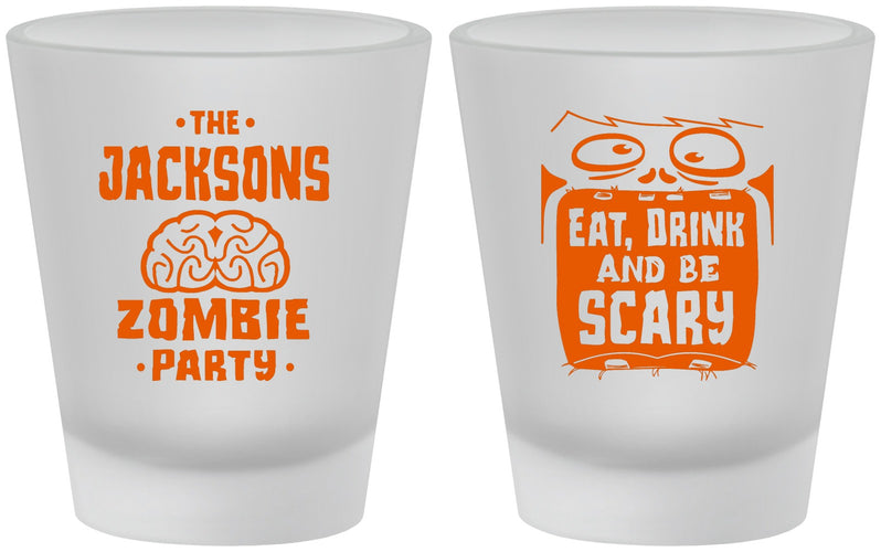 Custom Halloween Frosted Shot Glasses - Eat Drink Be Scary | 250028