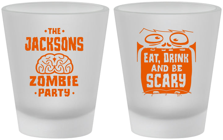 Custom Halloween Frosted Shot Glasses - Eat Drink Be Scary | 250028