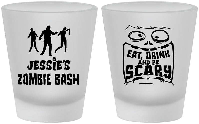 Custom Halloween Frosted Shot Glasses - Eat Drink Be Scary | 250029