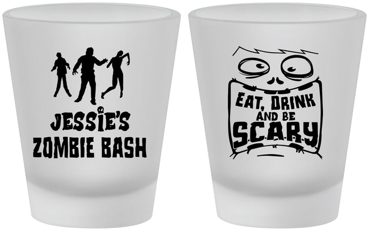 Custom Halloween Frosted Shot Glasses - Eat Drink Be Scary | 250029
