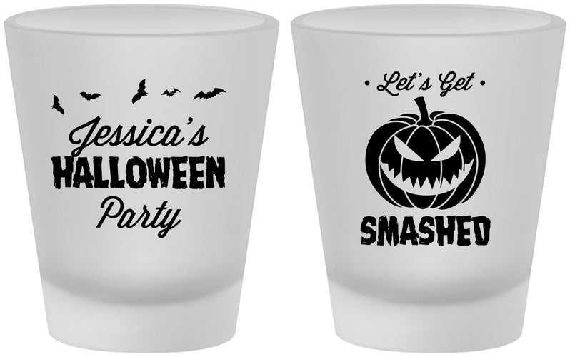 Custom Halloween Frosted Shot Glasses - Pumpkin | 250030