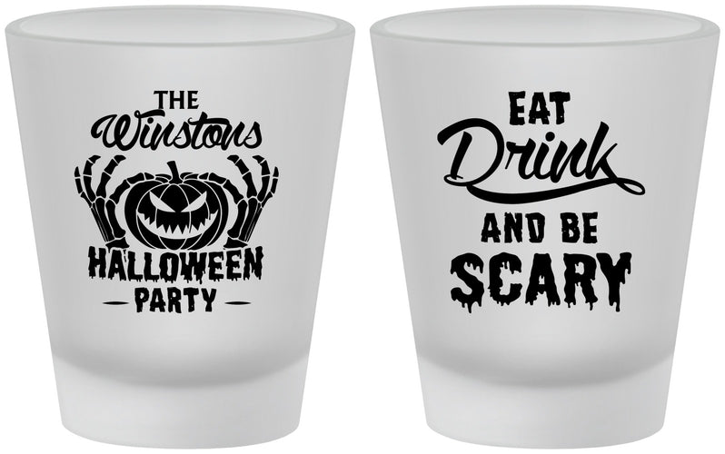 Custom Halloween Frosted Shot Glasses - Eat Drink Be Scary | 250033