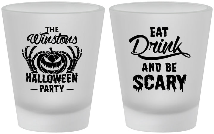 Custom Halloween Frosted Shot Glasses - Eat Drink Be Scary | 250033