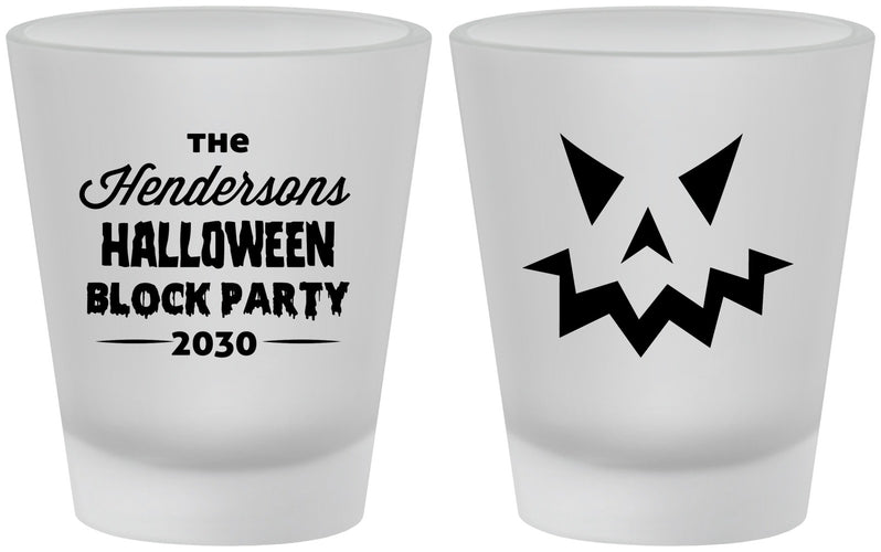 Custom Halloween Frosted Shot Glasses - Pumpkin | 250034