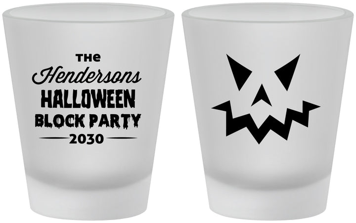 Custom Halloween Frosted Shot Glasses - Pumpkin | 250034