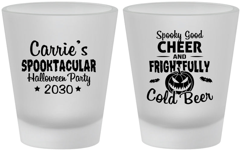 Custom Halloween Frosted Shot Glasses - Pumpkin | 250035