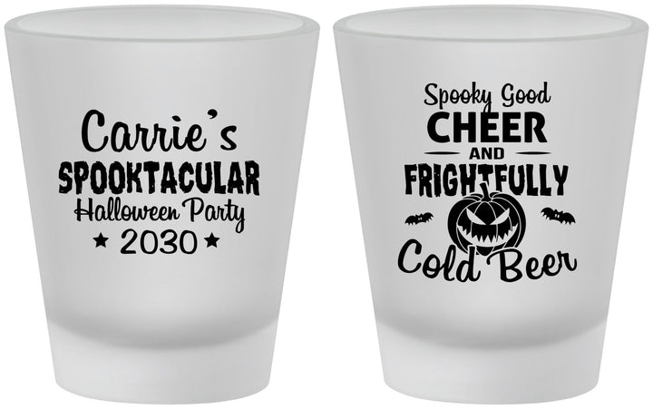 Custom Halloween Frosted Shot Glasses - Pumpkin | 250035
