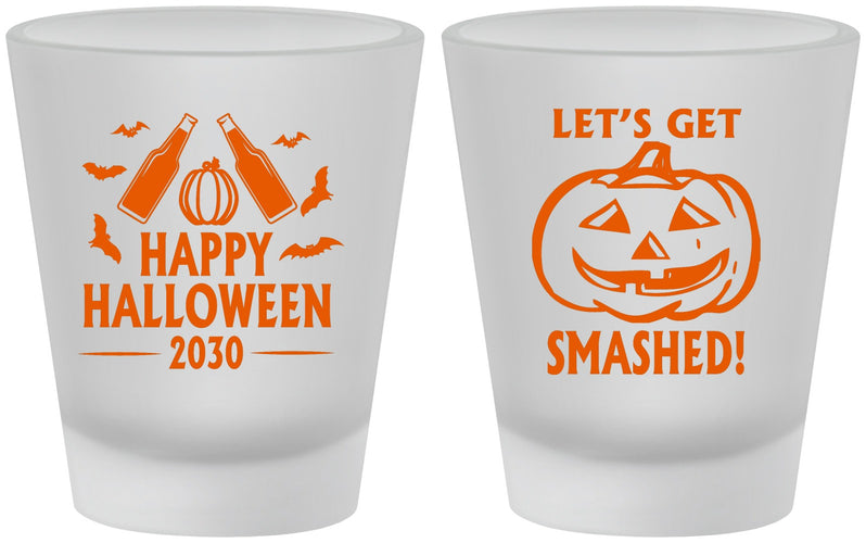 Custom Halloween Frosted Shot Glasses - Lets Get Smashed | 250036