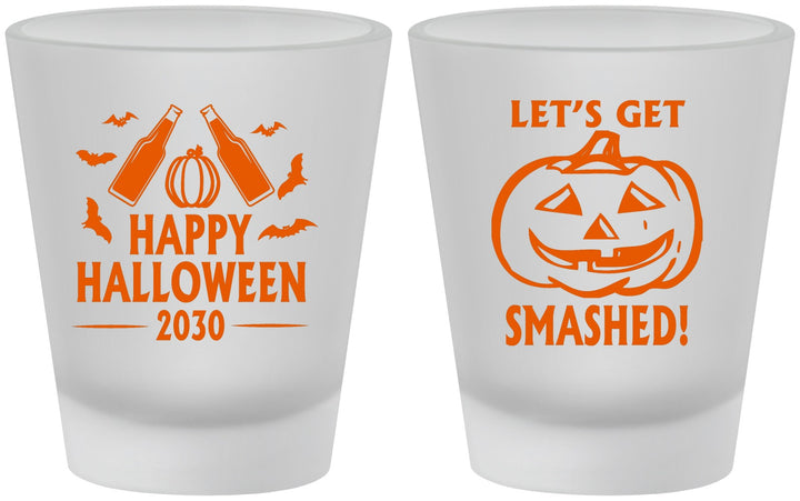 Custom Halloween Frosted Shot Glasses - Lets Get Smashed | 250036