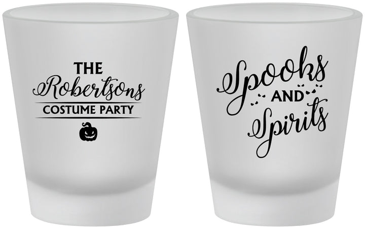 Custom Halloween Frosted Shot Glasses - Spooks Spirits | 250037