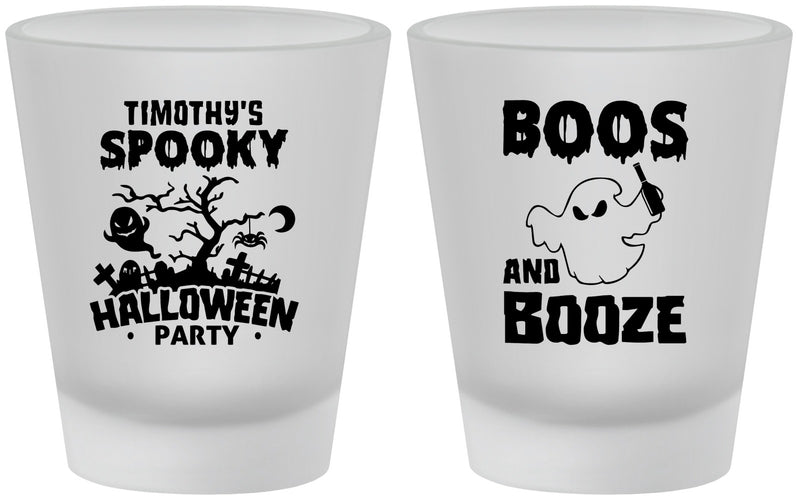 Custom Halloween Frosted Shot Glasses - Boos And Booze | 250041
