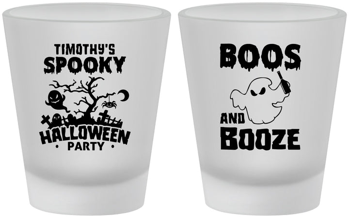 Custom Halloween Frosted Shot Glasses - Boos And Booze | 250041