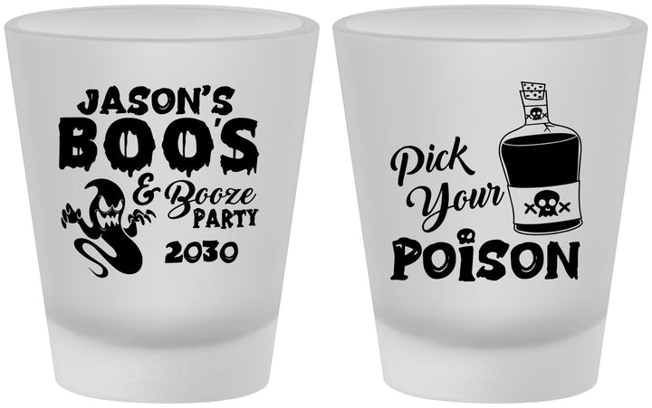 Custom Halloween Frosted Shot Glasses - Ghost Boo | 250042
