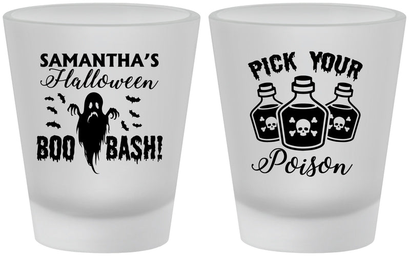 Custom Halloween Frosted Shot Glasses - Boo Bash | 250043