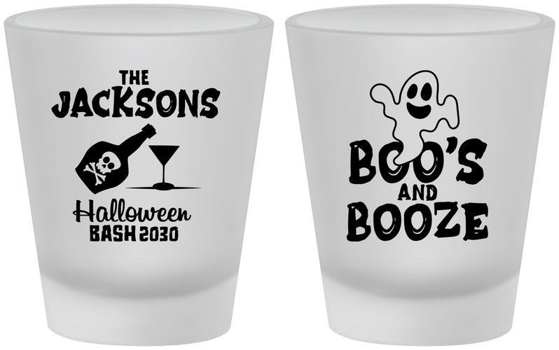 Custom Halloween Frosted Shot Glasses - Boos And Booze | 250047