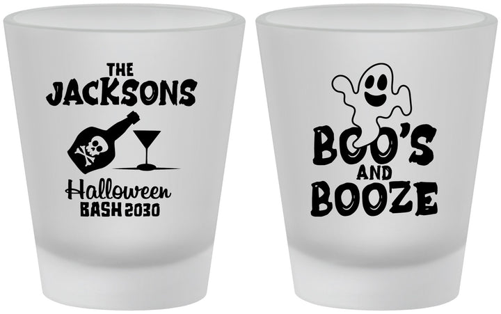 Custom Halloween Frosted Shot Glasses - Boos And Booze | 250047