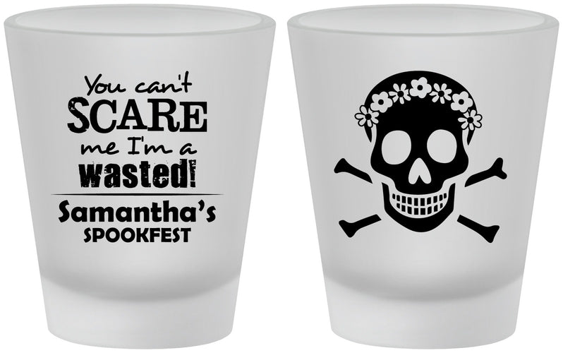 Custom Halloween Frosted Shot Glasses - Sugar Skull | 250050