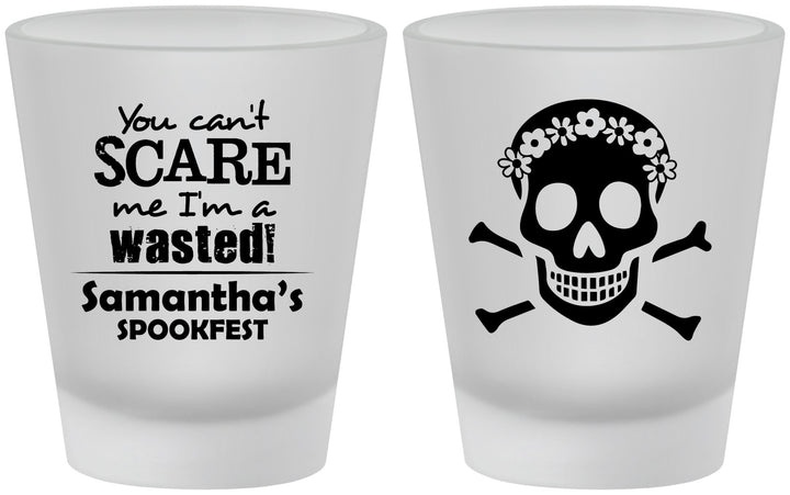 Custom Halloween Frosted Shot Glasses - Sugar Skull | 250050