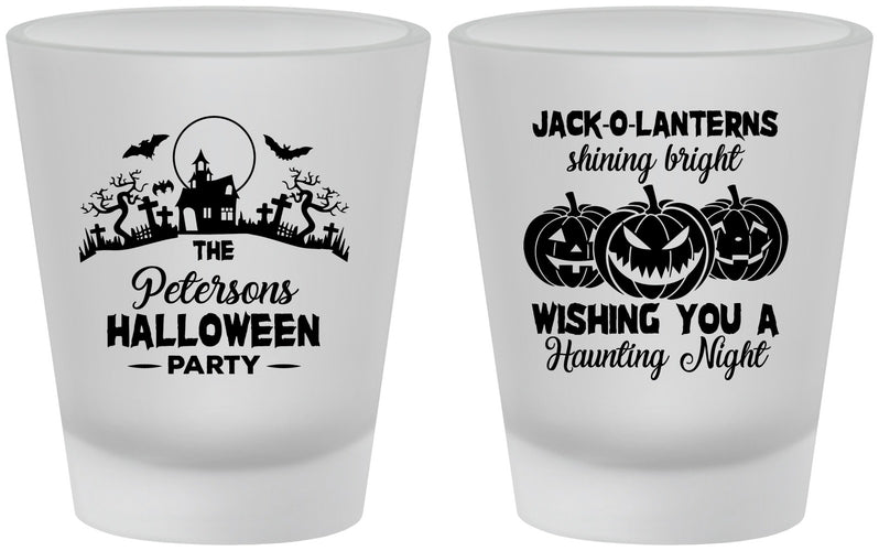 Custom Halloween Frosted Shot Glasses - Jack O Lantern | 250053