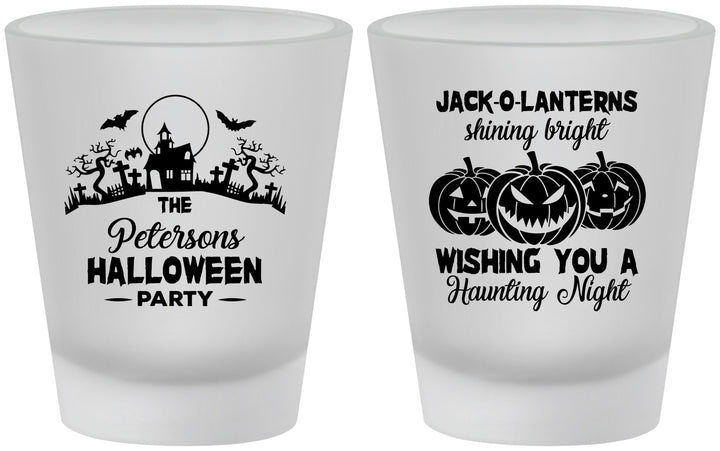 Custom Halloween Frosted Shot Glasses - Jack O Lantern | 250053