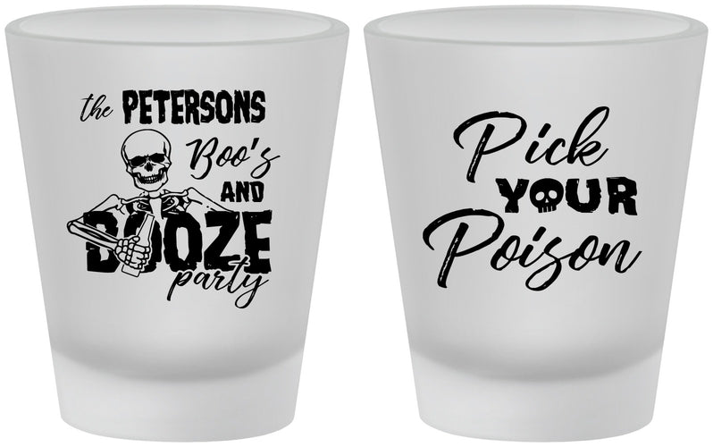 Custom Halloween Frosted Shot Glasses - Boos And Booze | 250054