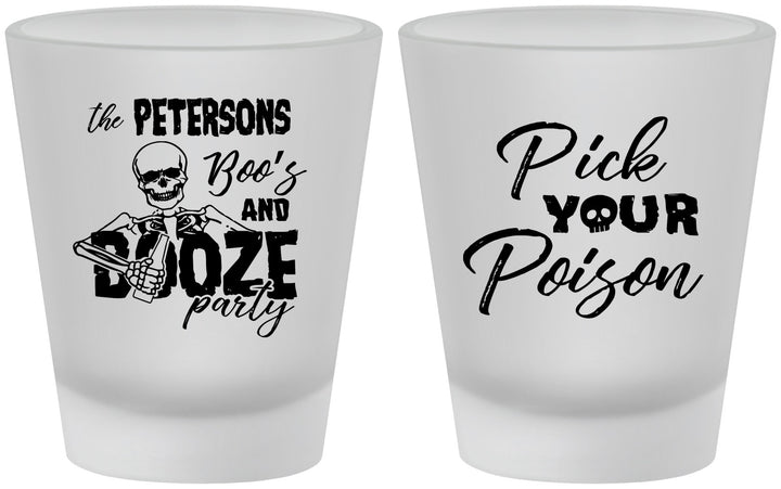 Custom Halloween Frosted Shot Glasses - Boos And Booze | 250054