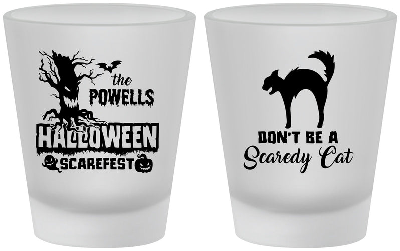 Custom Halloween Frosted Shot Glasses - Scaredy Cat | 250055
