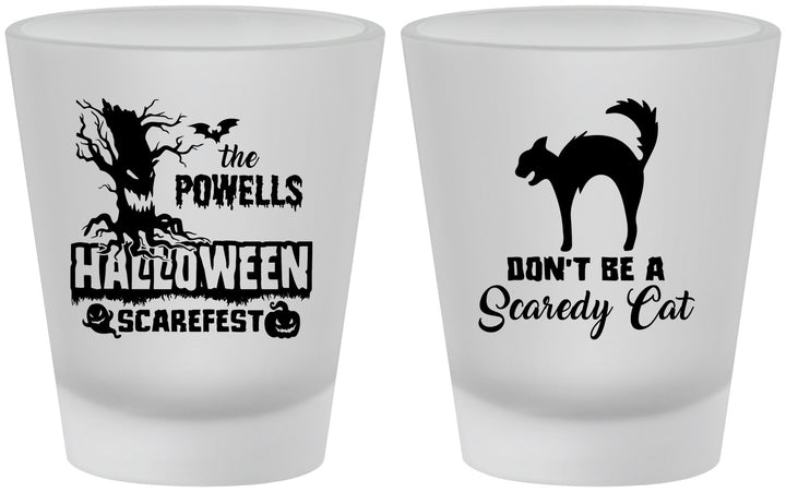Custom Halloween Frosted Shot Glasses - Scaredy Cat | 250055