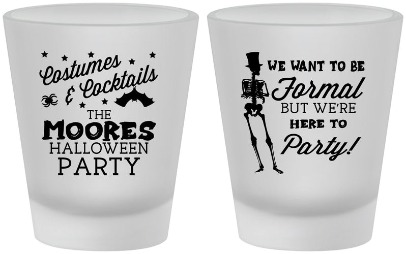 Custom Halloween Frosted Shot Glasses - Skeleton | 250057