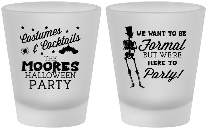 Custom Halloween Frosted Shot Glasses - Skeleton | 250057