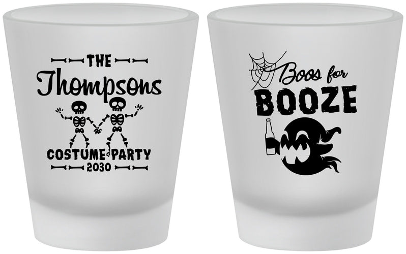 Custom Halloween Frosted Shot Glasses - Boos And Booze | 250058
