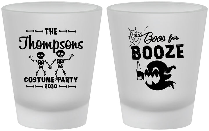 Custom Halloween Frosted Shot Glasses - Boos And Booze | 250058