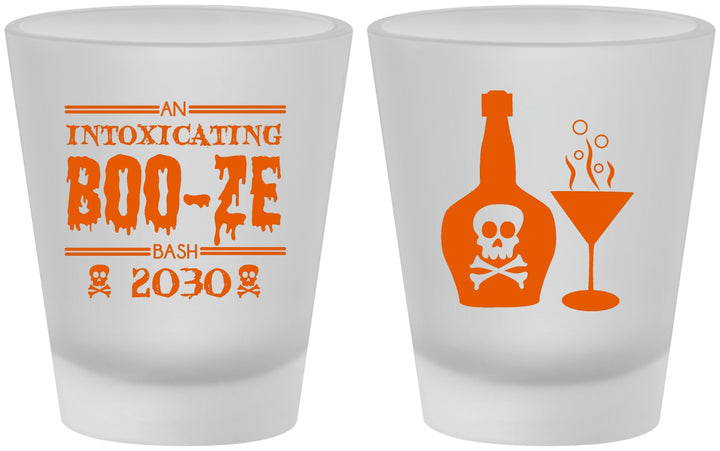 Custom Halloween Frosted Shot Glasses - Booze Wine | 250060