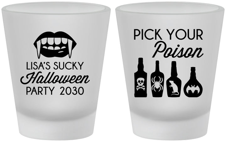 Custom Halloween Frosted Shot Glasses - Pick Your Poison | 250065