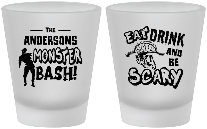 Custom Halloween Frosted Shot Glasses - Eat Drink Be Scary | 250070