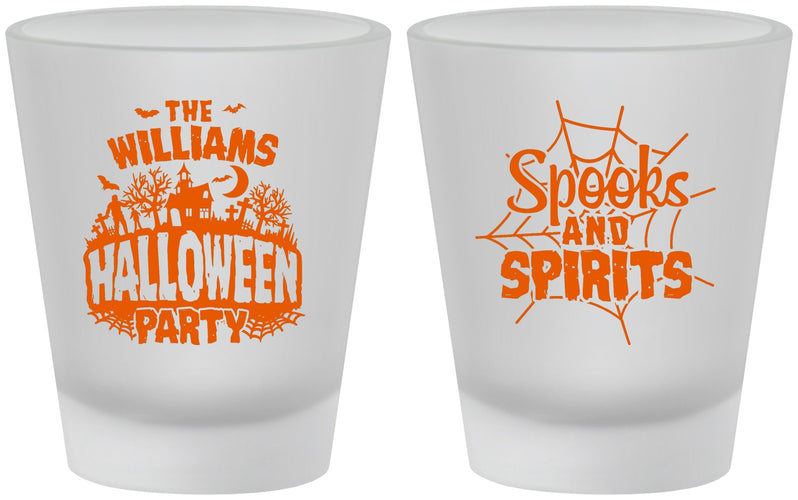 Custom Halloween Frosted Shot Glasses - Spooks Spirits | 250072