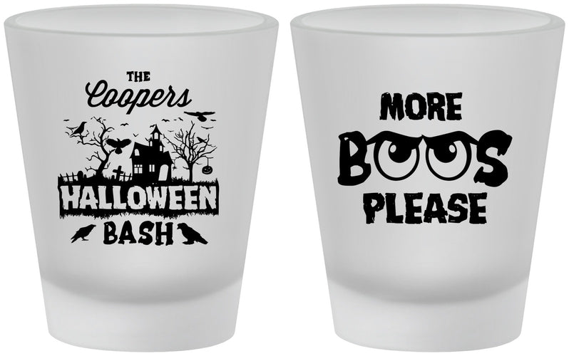 Custom Halloween Frosted Shot Glasses - Haunted House | 250075