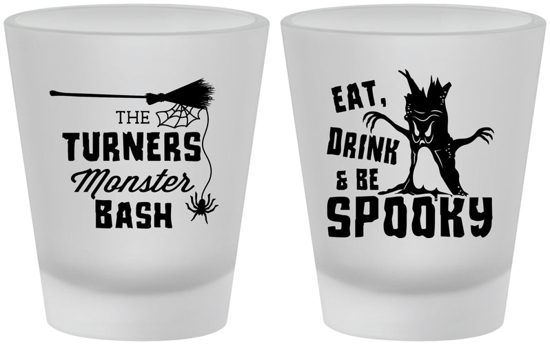 Custom Halloween Frosted Shot Glasses - Eat Drink Be Spooky | 250077