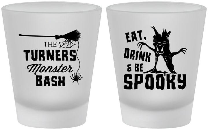 Custom Halloween Frosted Shot Glasses - Eat Drink Be Spooky | 250077