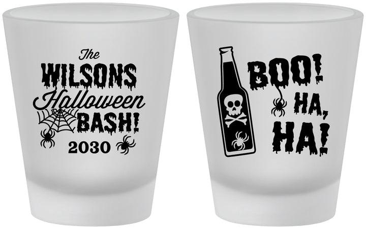 Custom Halloween Frosted Shot Glasses - Boo Skeleton | 250078